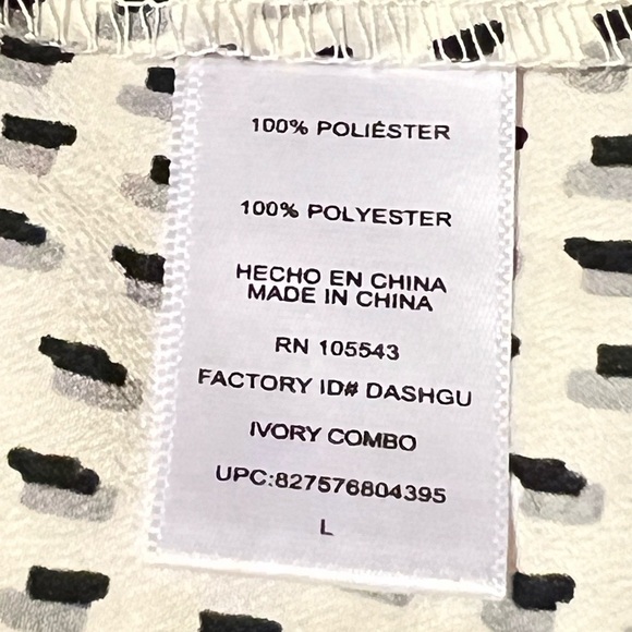 Daisy Fuentes Popover Tunic Blouse  L - Picture 7 of 7